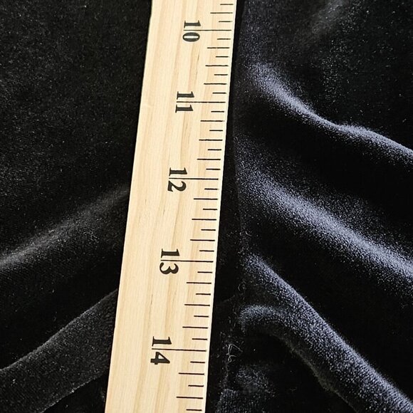 Coldwater Creek Pants Women XL Black Velvet Comfort Stretch Pull On Goth Witchy - Picture 5 of 15